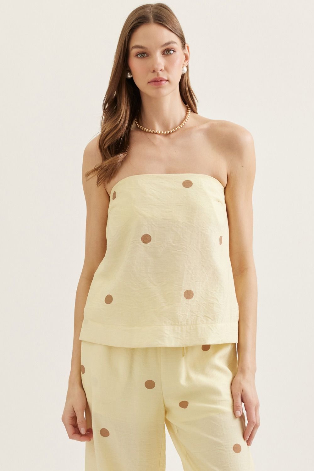 Butter Polka Strapless Top
