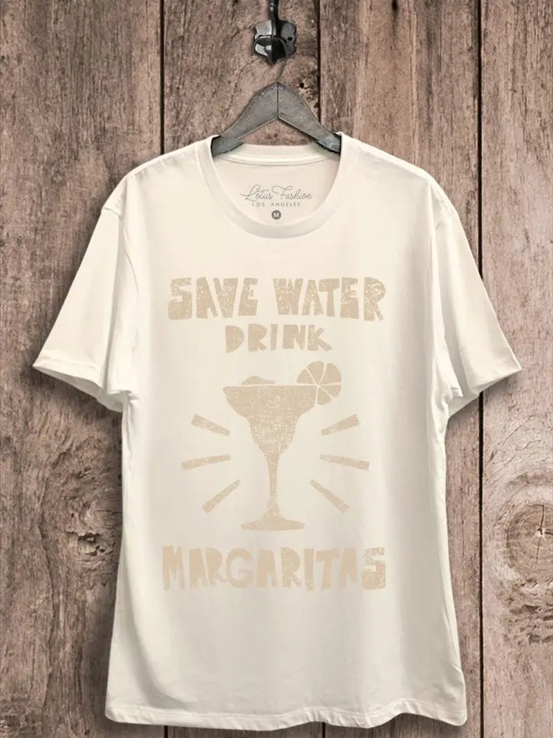Save Water Drink Margaritas Graphic Top