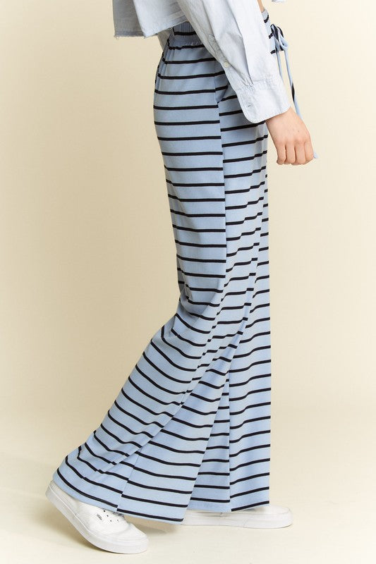 Stripe Rib Stripe Stretch Pants