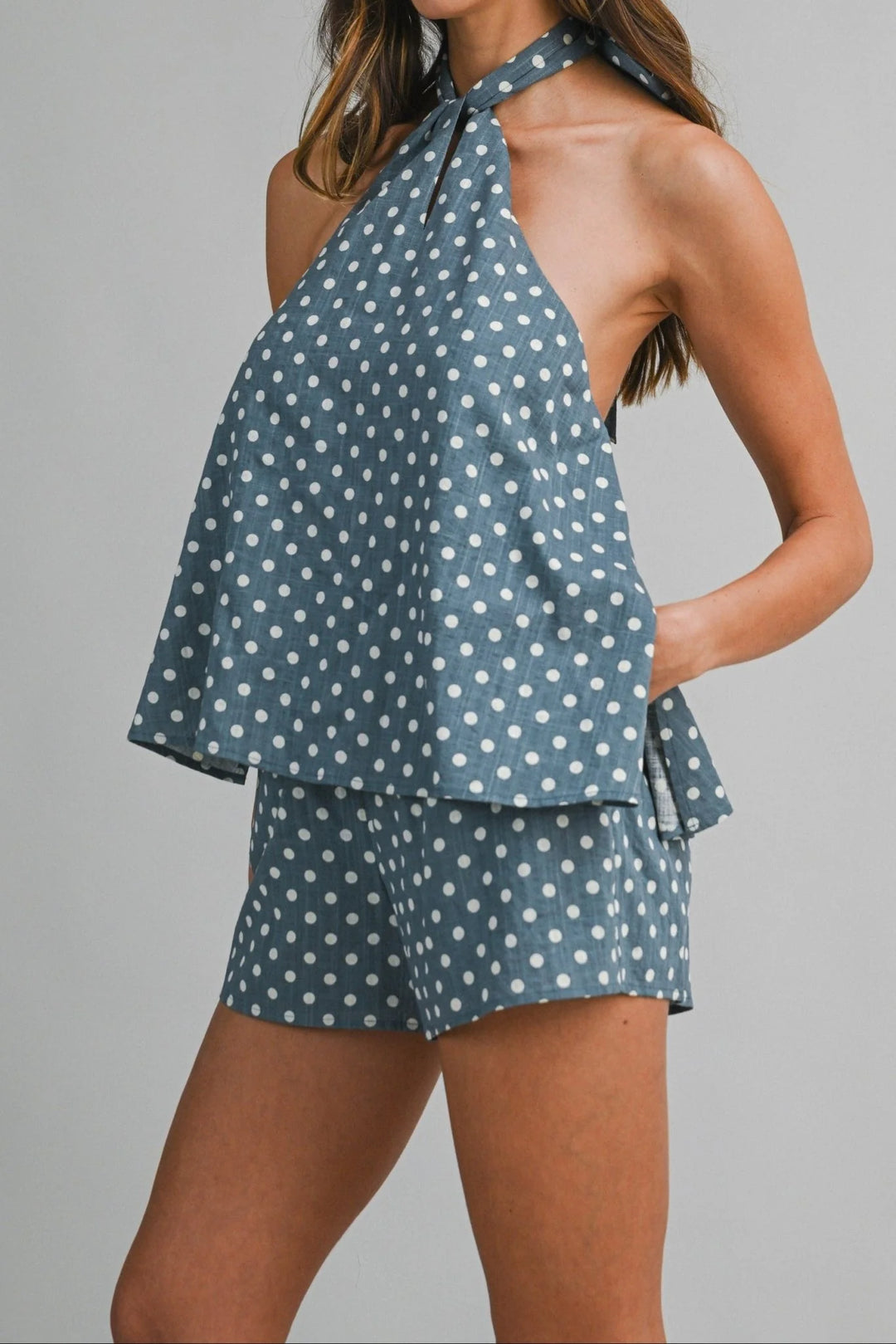 Polka Dot Shorts Halter Top